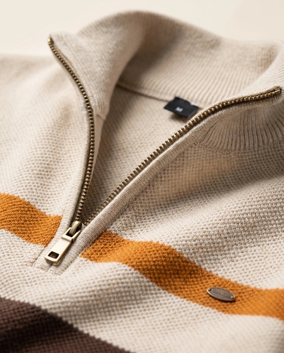 Milano Stripe Zip Knit